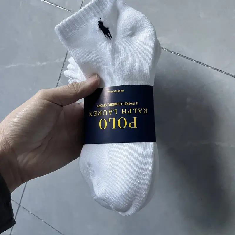 Ralph Lauren Socks Black — White short tube colorway — USFans Spreadsheet photo