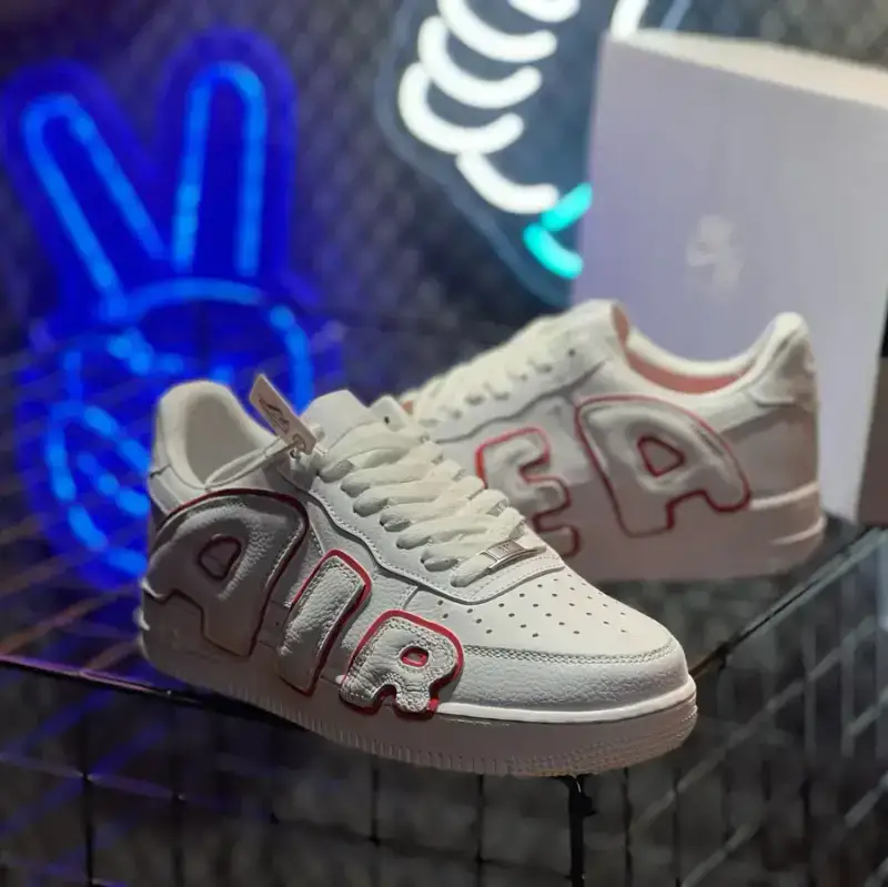Air Force 1 CPFM All White — White red colorway — USFans Spreadsheet photo
