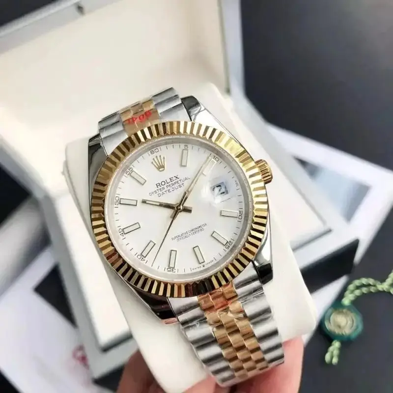 Rolex — Gold White Plate  Five Bead Strap Mineral Reinforced Mirror Glass colorway — USFans Spreadsheet photo