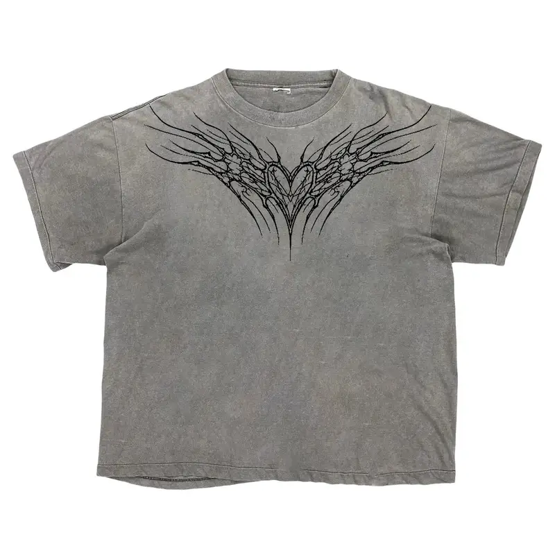 Random Unique Tee — Washed gray S colorway — Kakobuy Spreadsheet photo
