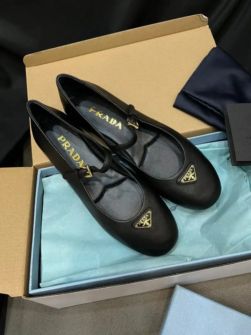 Prada Leather Ballerina Shoes — black colorway — USFans Spreadsheet photo