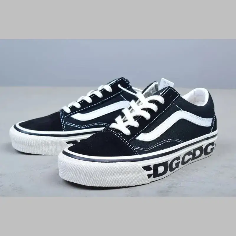 Vans Old Skool Shoes — 085 Print CDG Black and White Low colorway — Kakobuy Spreadsheet photo