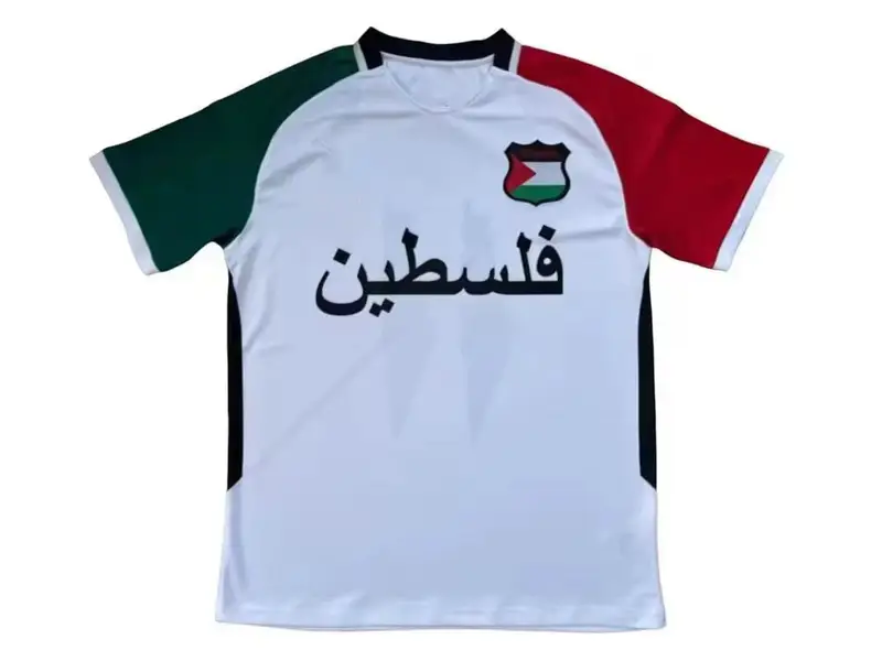 Palestine Jersey — 2425 white Palestinian two-tone sleeves colorway — Kakobuy Spreadsheet photo