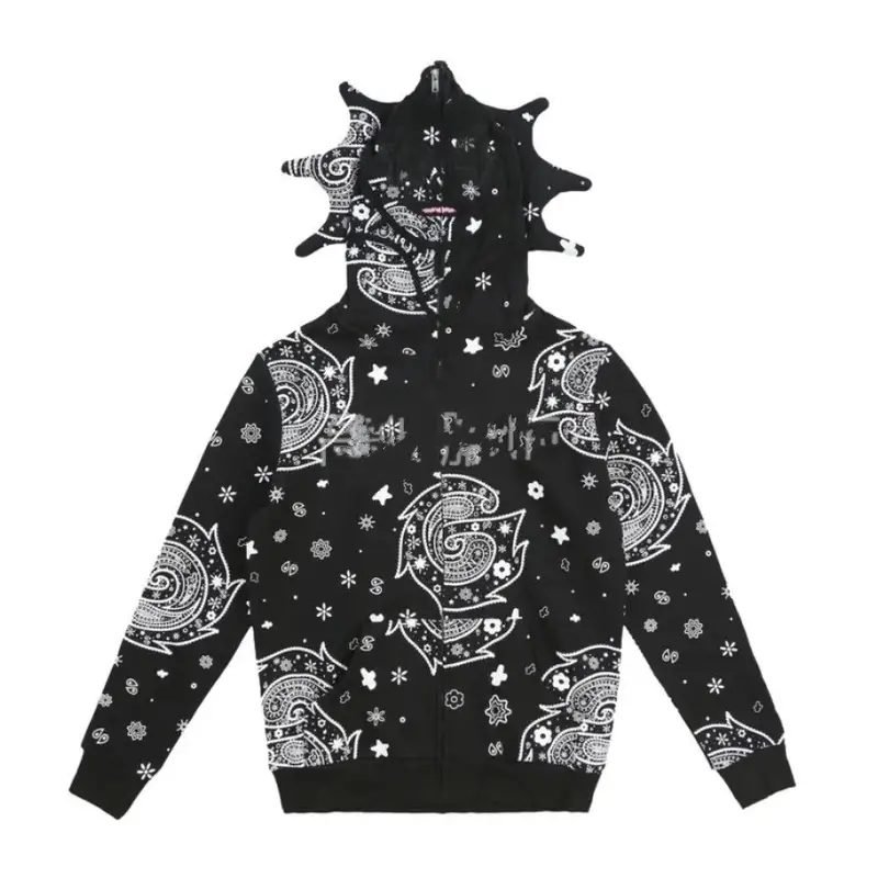 Glo Full Zip-Up Hoodie — LL5 polyester print is not pure cotton colorway — Kakobuy Spreadsheet photo