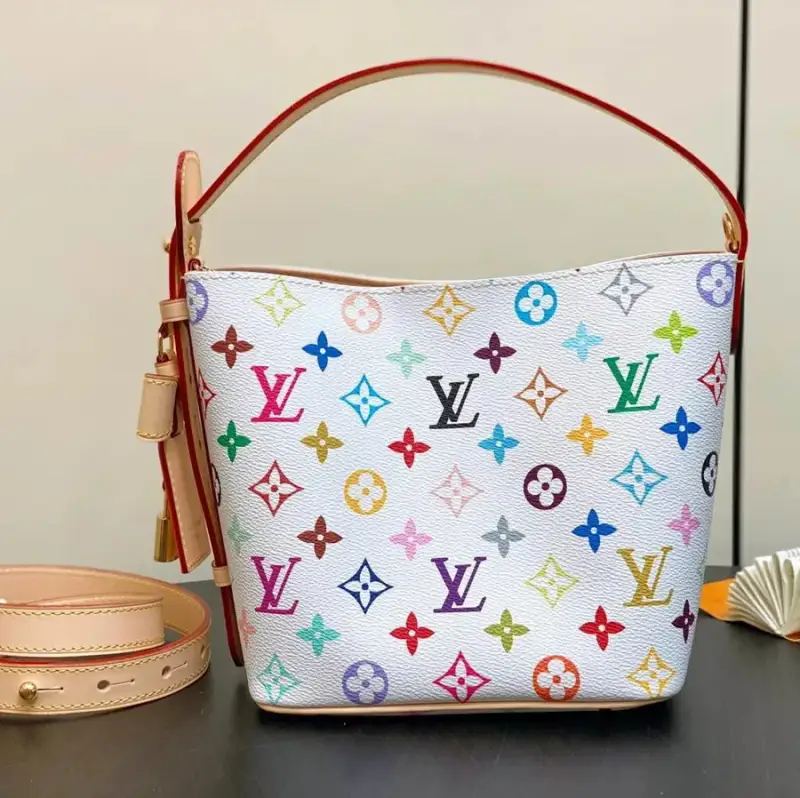 Louis Vuitton x Takashi Murakami Bag — White three-color bucket bag colorway — USFans Spreadsheet photo