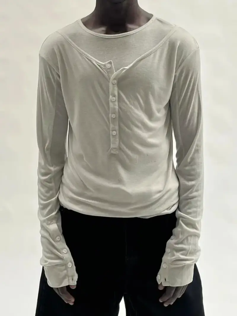 No Faith Studios 24SS Longsleeve — white button colorway — USFans Spreadsheet photo