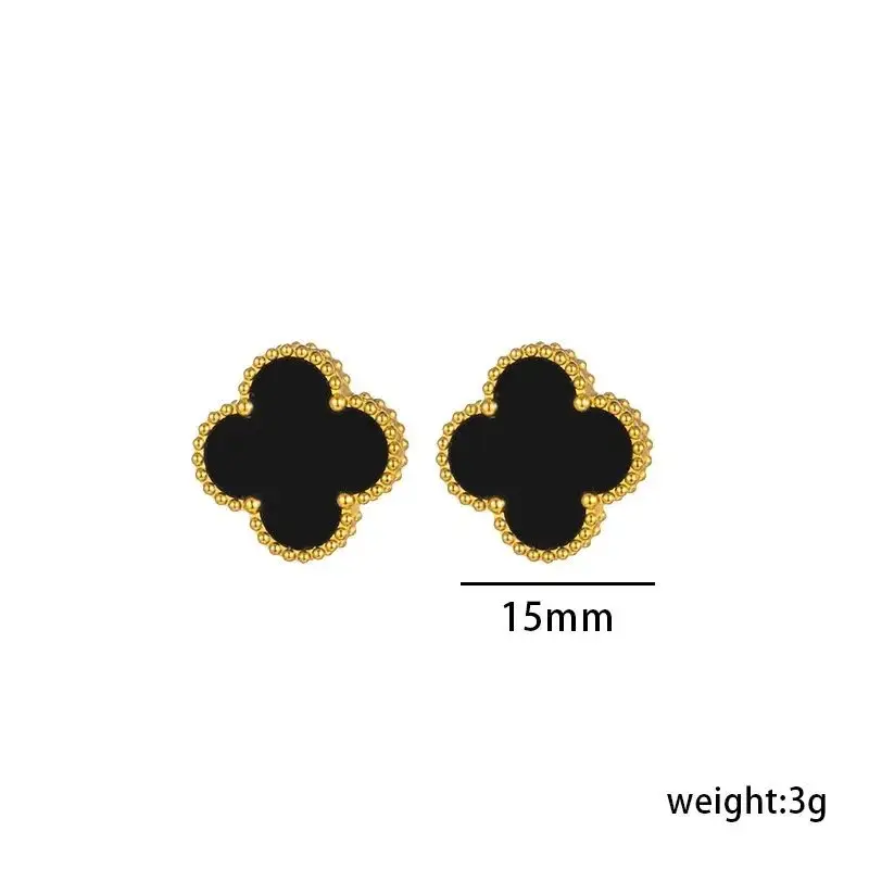 Vancleef Necklace — 6606 black shell earrings 1.5CM colorway — USFans Spreadsheet photo