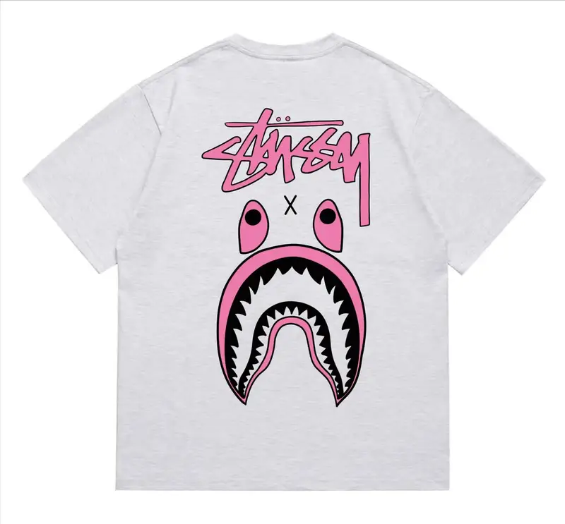Bape x Stussy Tee — 204 Grey Pink Black colorway — USFans Spreadsheet photo