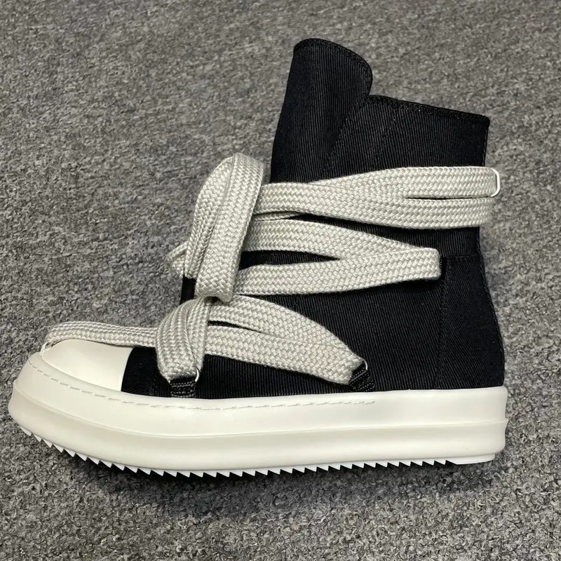 Rick Owens Shoes — RO black high thick shoelaces colorway — Kakobuy Spreadsheet photo