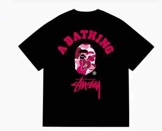 Bape x Stussy Tee — 214 black colorway — USFans Spreadsheet photo