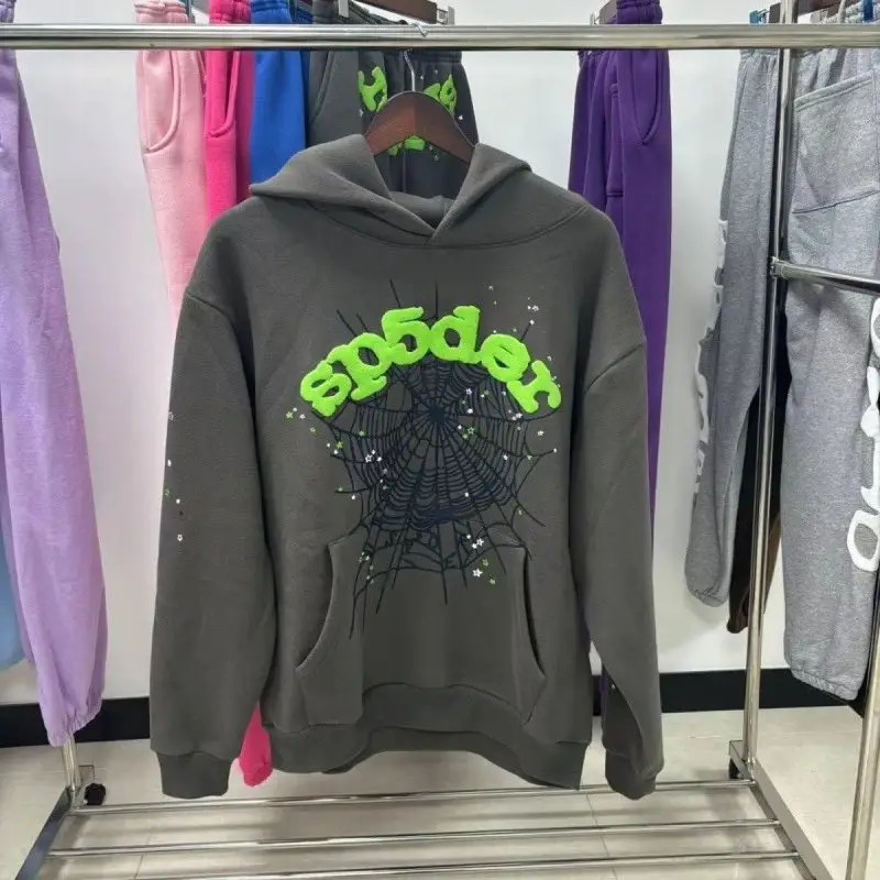 Sp5der Blue Hoodie — dark grey colorway — USFans Spreadsheet photo