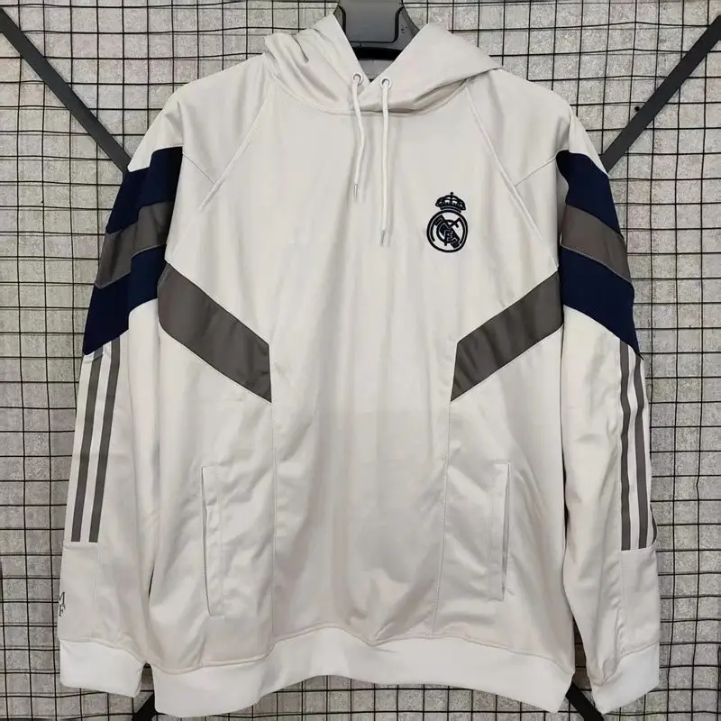 Vintage Jersey Hoodie Zip — 2526 Real Madrid hoodie embroidery colorway — Kakobuy Spreadsheet photo