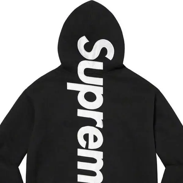 Supreme Hoodie — Black and white characters (large letter colorway — USFans Spreadsheet photo
