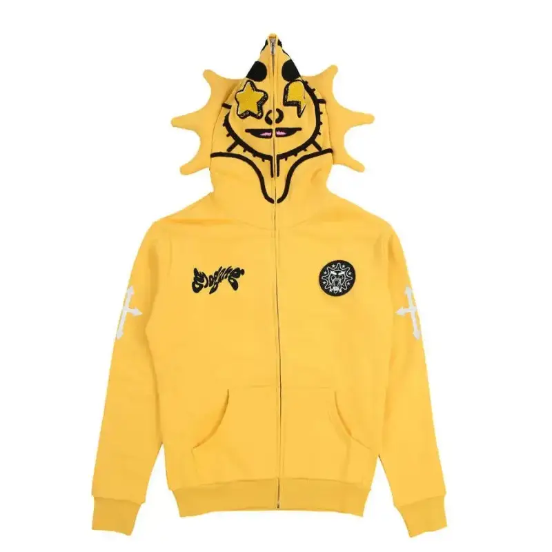 Glo Full Zip-Up Hoodie — LL44 polyester printing is not pure cotton colorway — Kakobuy Spreadsheet photo