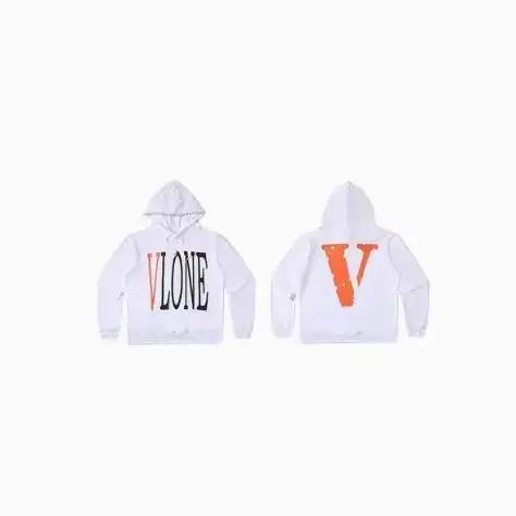 VLONE Hoodie — Vlone white orange V colorway — Kakobuy Spreadsheet photo