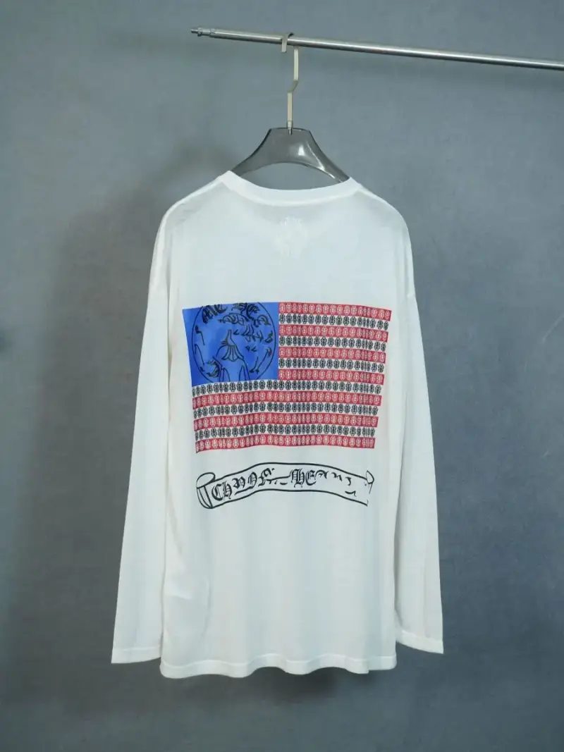 Chrome Hearts USA Longsleeve Hoodie — white colorway — Kakobuy Spreadsheet photo