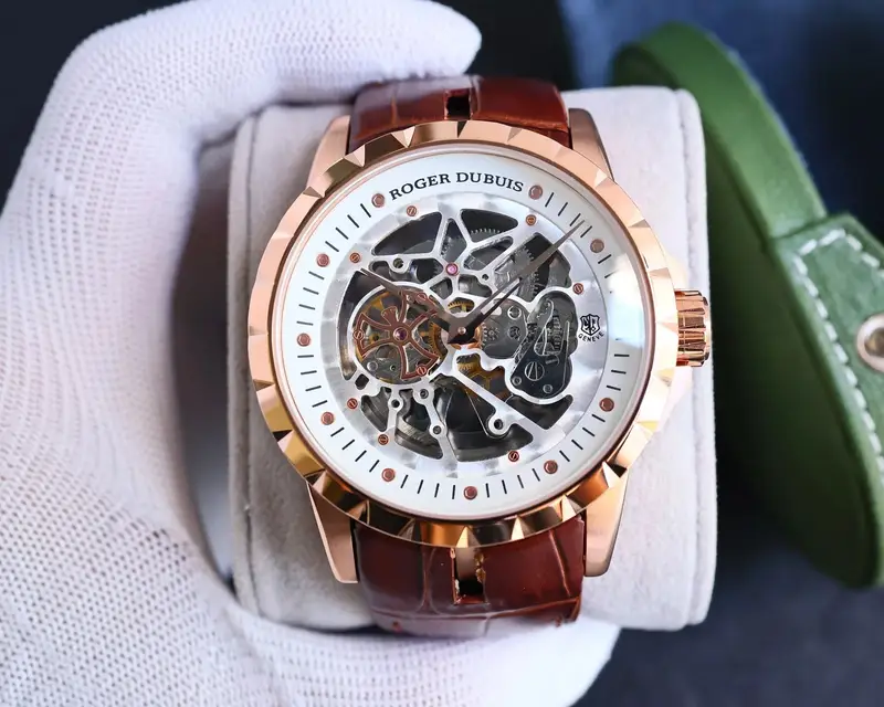 Roger Dubuis Skeleton Watch — Rose Gold Shell  White Plate Coffee Skin colorway — USFans Spreadsheet photo