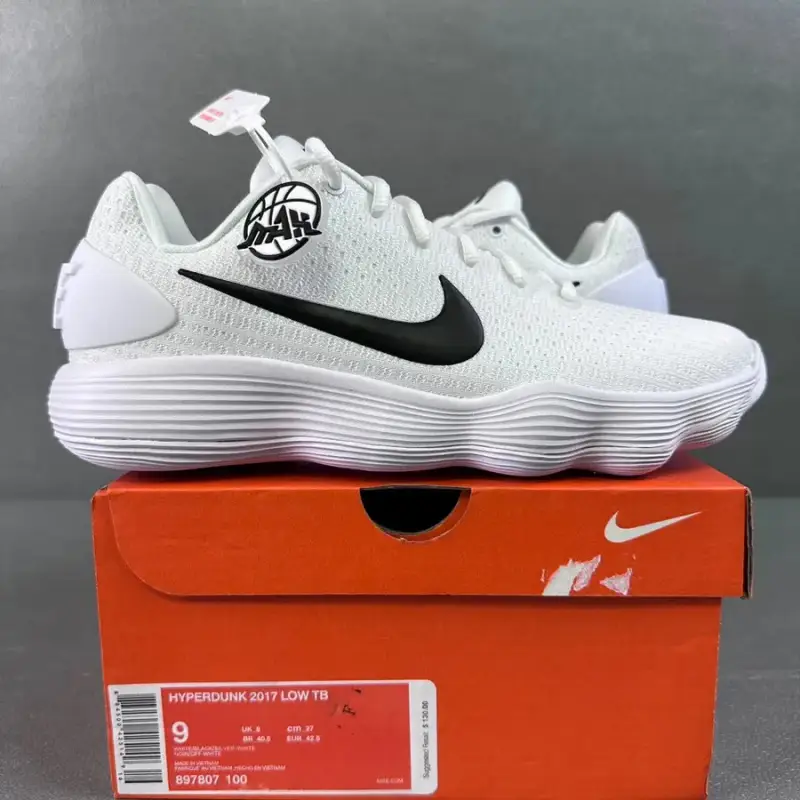 Hyperdunks Shoes — White and Black 897807-100 colorway — Kakobuy Spreadsheet photo