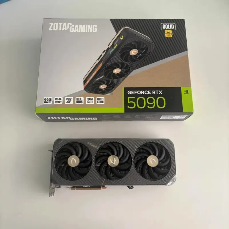 Graphic Card RTX5090 Phantom — ZOTAC RTX5090 SOLID colorway — USFans Spreadsheet photo