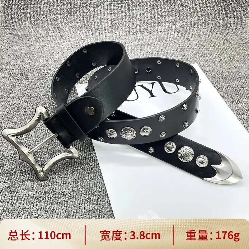 Chrome Hearts belt — [square buckle double row nail 108cm] cross belt colorway — USFans Spreadsheet photo