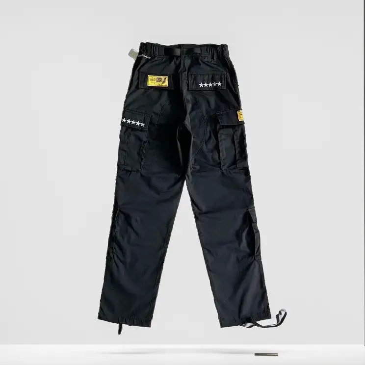 Corteiz Classic Cargo 5 Stars Black White Logo Pants — Five-star tooling colorway — USFans Spreadsheet photo
