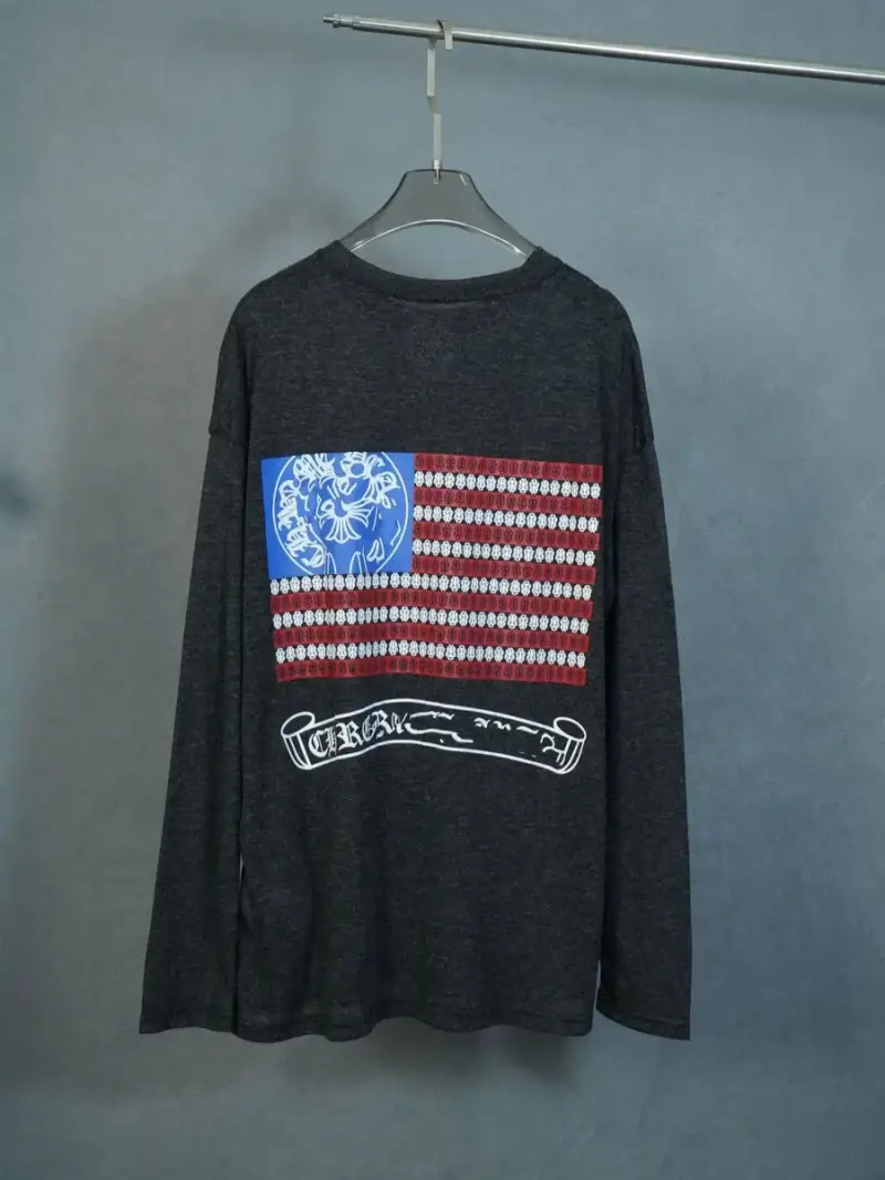 Chrome Hearts USA Longsleeve Hoodie — dark grey colorway — Kakobuy Spreadsheet photo