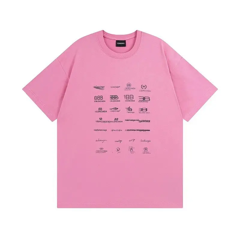 Balenciaga Archives Logo T-Shirt — Peach red colorway — USFans Spreadsheet photo