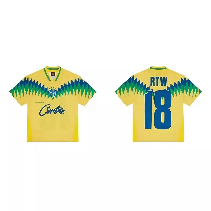 Corteiz Jersey's — Brazil/light yellow/8890 colorway — USFans Spreadsheet photo