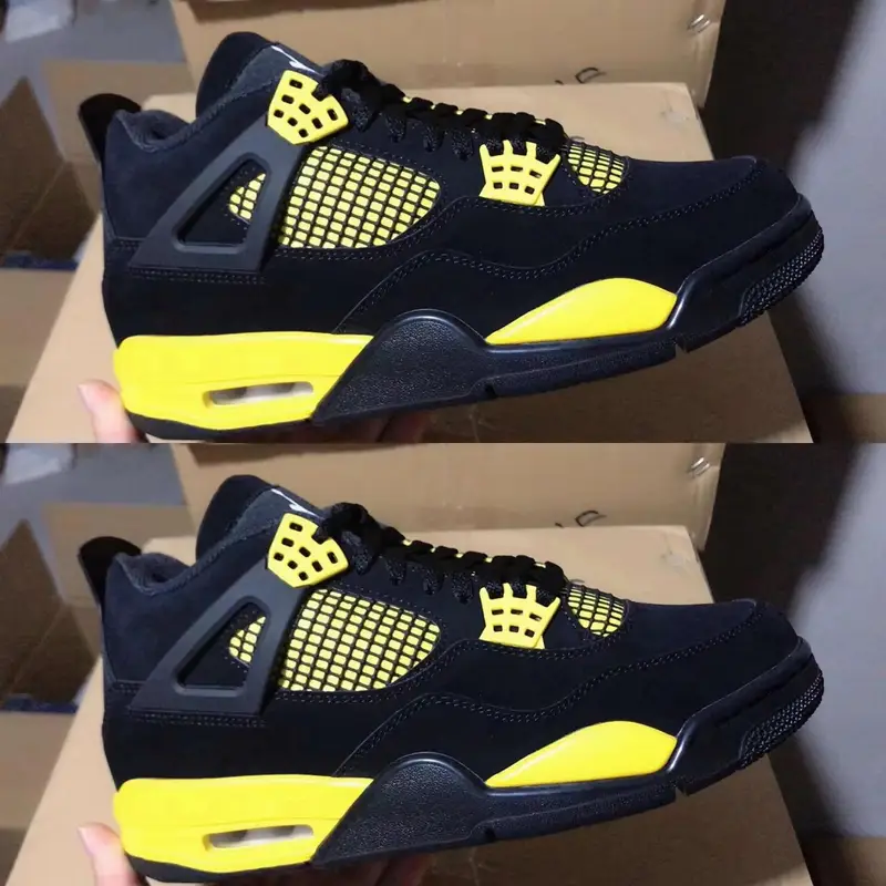 Jordan 4 Manila — Black and Yellow Lei Gong DH6927-017 colorway — USFans Spreadsheet photo
