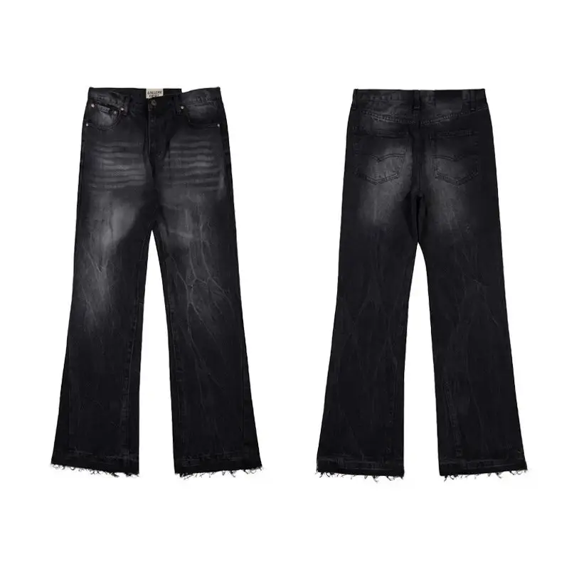 Gallery Dept Flare Jeans — 935 Black and Black Splicing [No.40]] colorway — USFans Spreadsheet photo