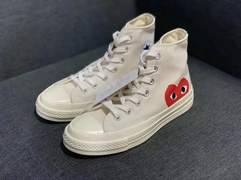 Converse Basic And CDG — White Love High Help colorway — Kakobuy Spreadsheet photo