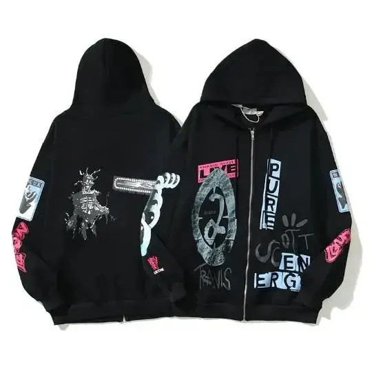 Travis Scott Zip Hoodie — W68 Black colorway — USFans Spreadsheet photo