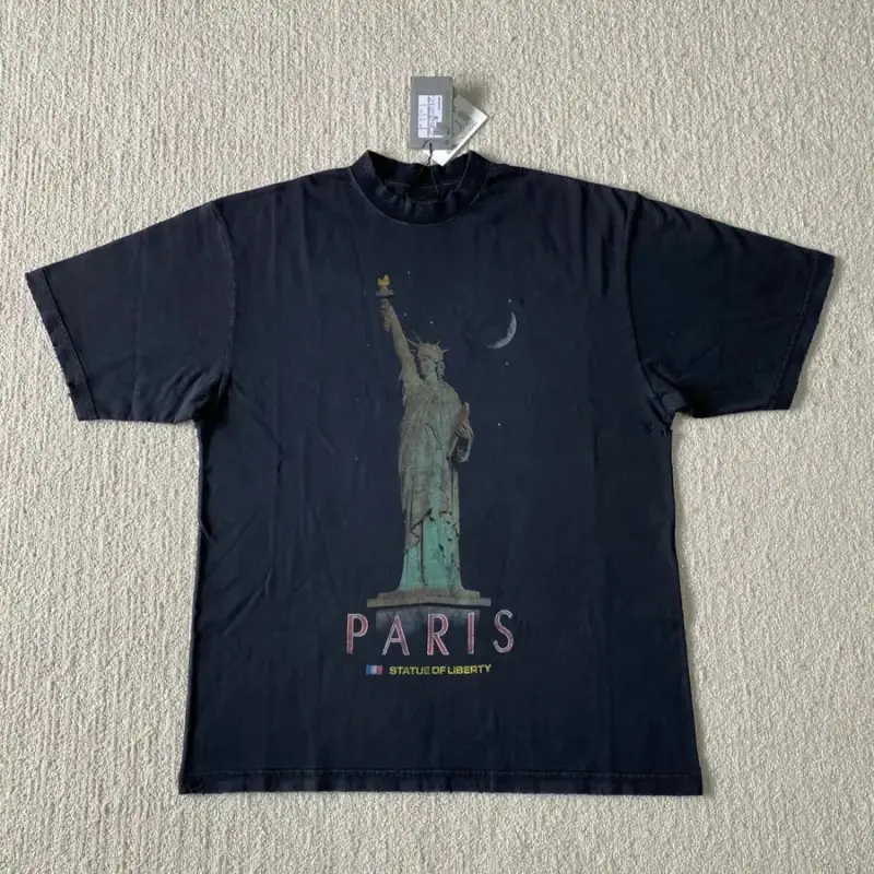 Balenciaga Paris T-Shirts — black colorway — USFans Spreadsheet photo