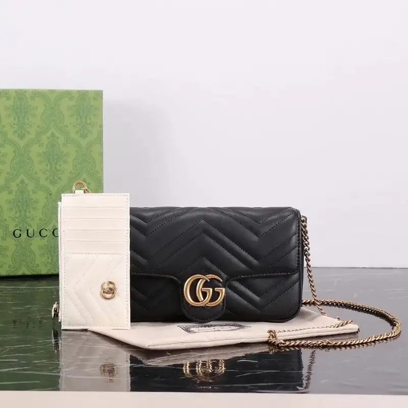 Gucci GG Marmont Bag — black bag white card colorway — USFans Spreadsheet photo