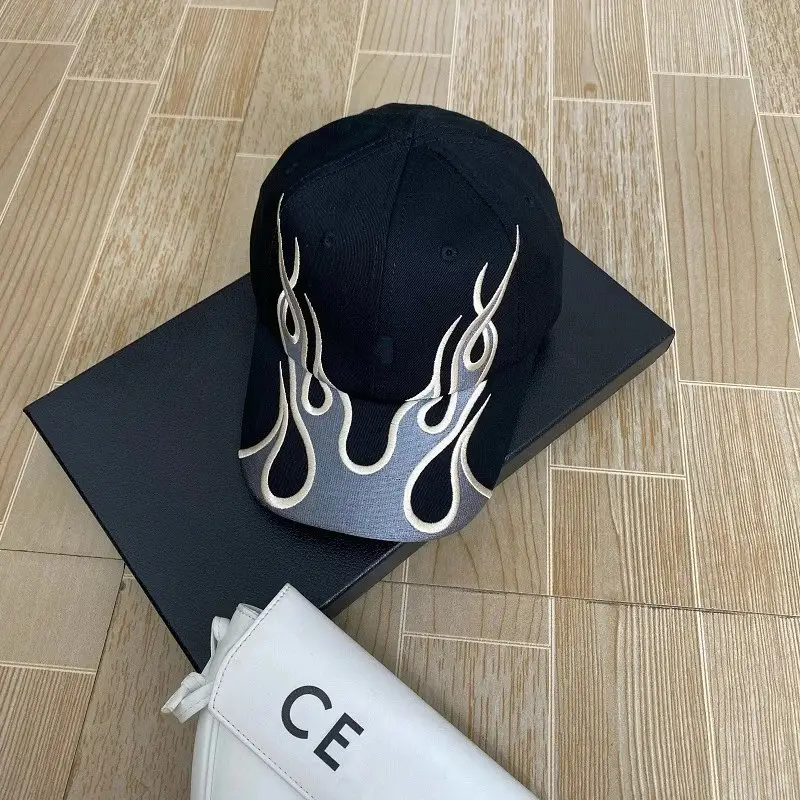 Balenciaga Cap — Flame Embroidery Black colorway — USFans Spreadsheet photo