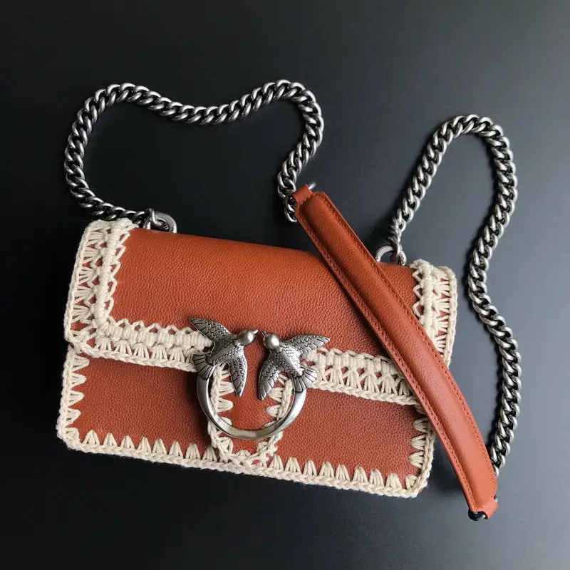 Pinko Bag — Top-layer hand-stitched brown small size colorway — USFans Spreadsheet photo