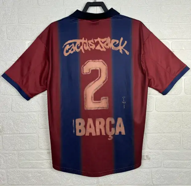 Cactus Jack x Spotify FC Barcelona Jersey — Fanfan Edition-Barcelona Jacket Print No colorway — Kakobuy Spreadsheet photo