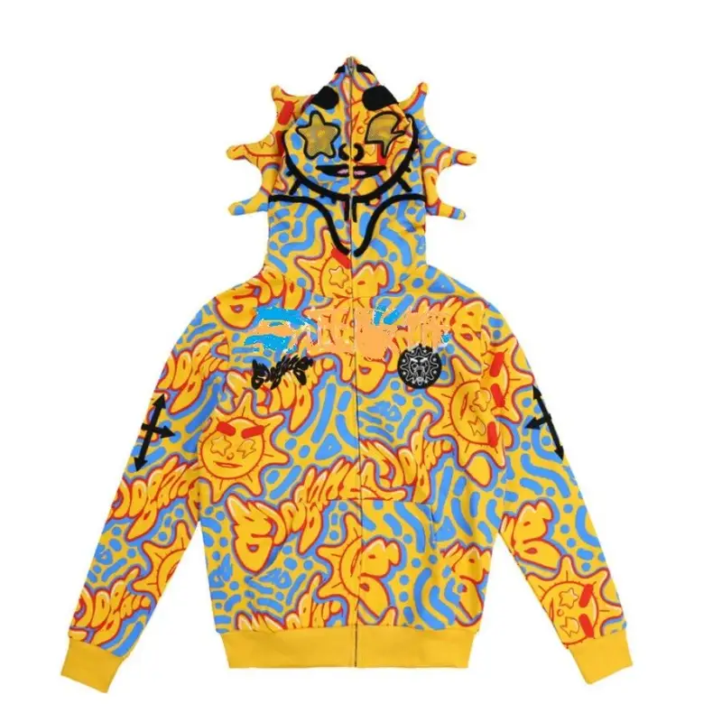 Glo Full Zip-Up Hoodie — LL6 polyester printing is not pure cotton colorway — Kakobuy Spreadsheet photo