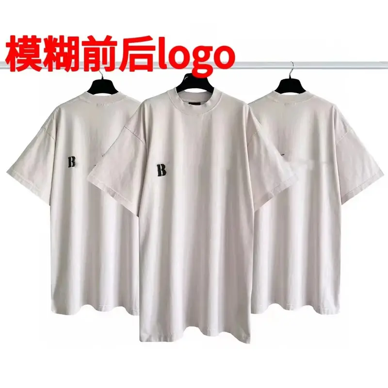 Balenciaga Tees — Blur front and back logo white colorway — USFans Spreadsheet photo