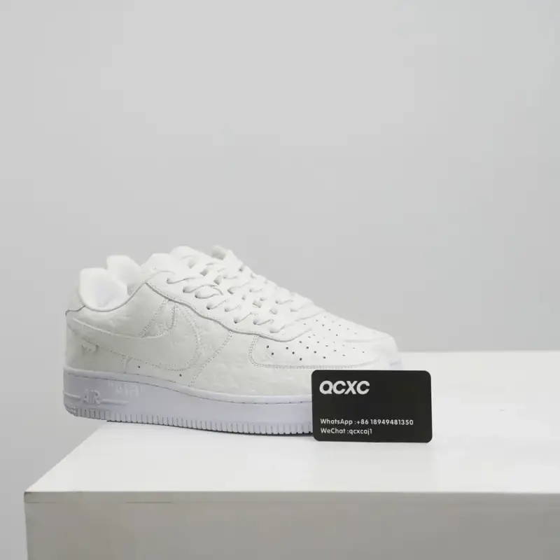 LV Air Force 1 — Pure White colorway — USFans Spreadsheet photo