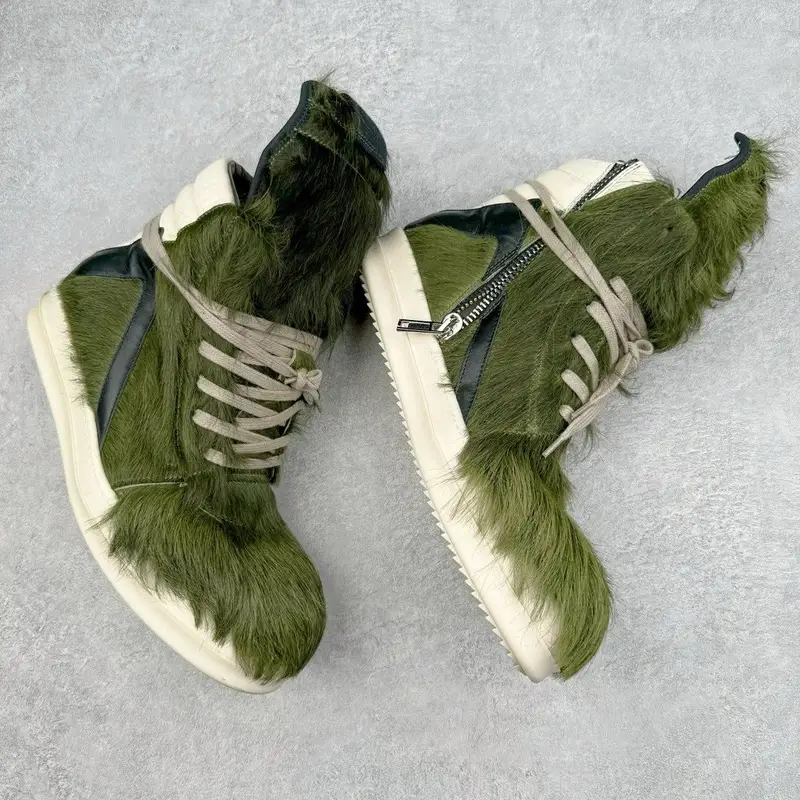 Rick Owens Shoes — RO Main Line Green Horse Hair colorway — Kakobuy Spreadsheet photo