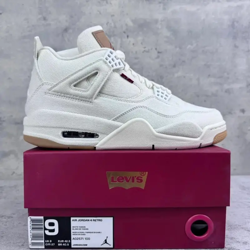 Jordan 4 Manila — Levi's White AO2571-100 colorway — USFans Spreadsheet photo