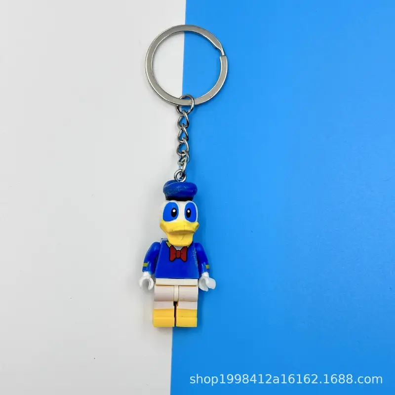 Lego Keychain Pendants — Building block keychain Donald Duck blue colorway — USFans Spreadsheet photo