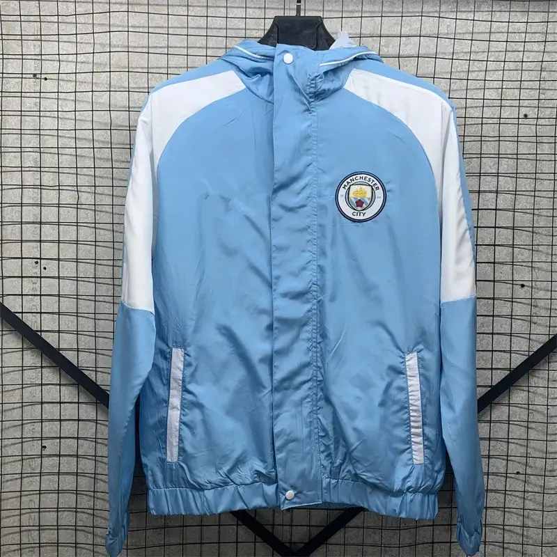Vintage Jersey Hoodie Zip — Manchester City One-sided Hooded Embroid colorway — Kakobuy Spreadsheet photo