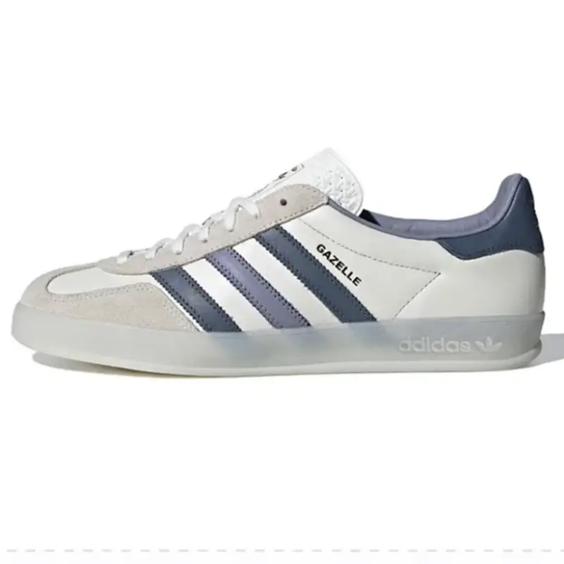 Adidas Originals Gazelle Indoor — Rice white ice crystal fog gray purple I colorway — Kakobuy Spreadsheet photo