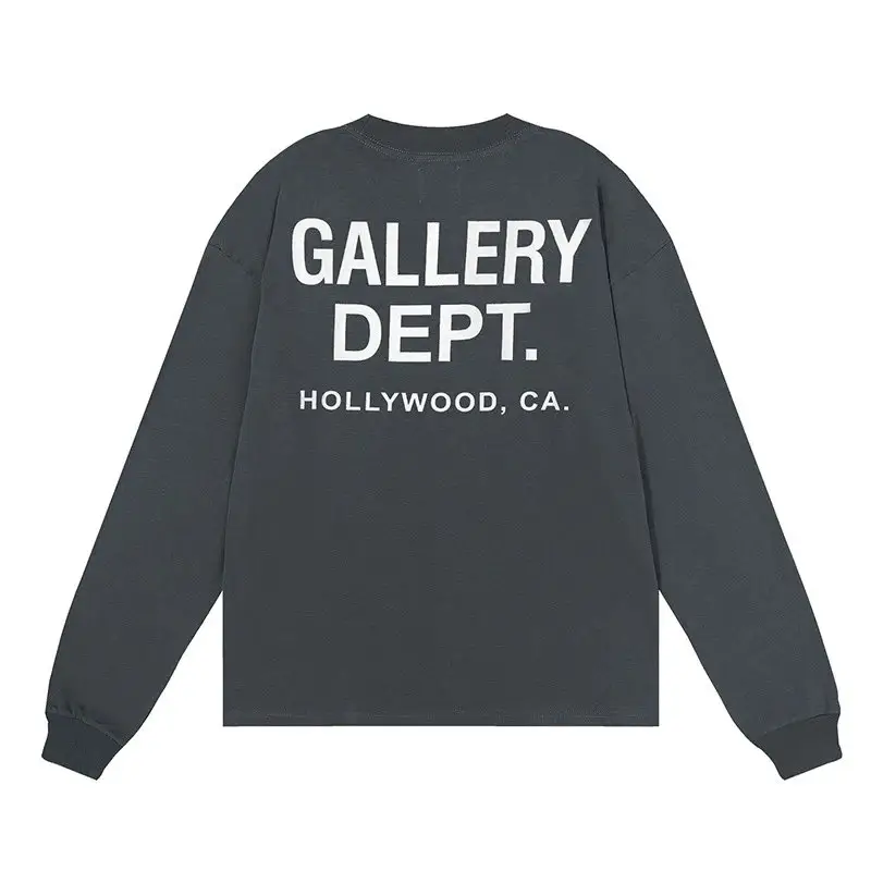Gallery Dept Longsleeve Hoodie — dark grey colorway — Kakobuy Spreadsheet photo
