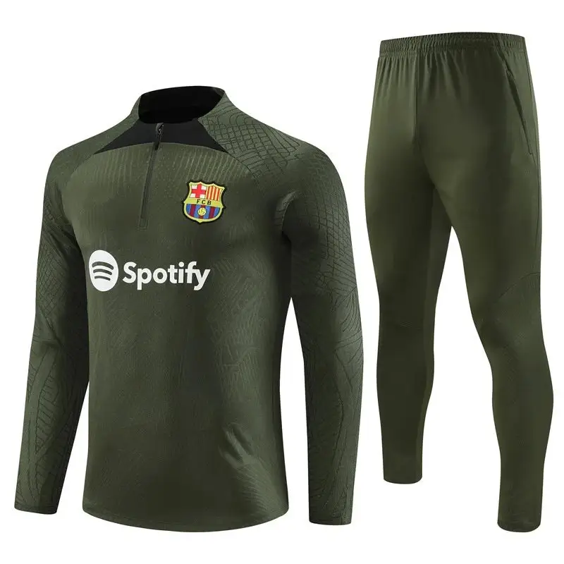 Barcelona Tracksuit — 2324 Barcelona Army Green [steel pressur colorway — USFans Spreadsheet photo