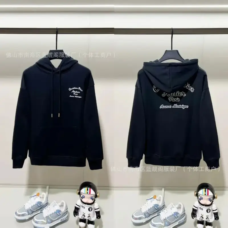 Christian Dior Atelier Hoodie — black colorway — USFans Spreadsheet photo