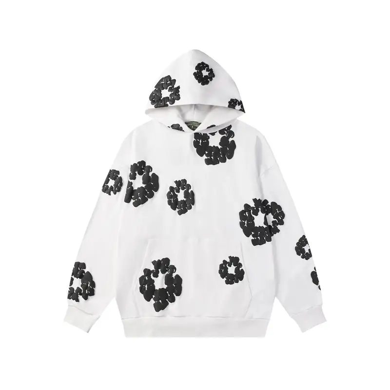 Denim Tears Hoodie — white and black [coat]] colorway — USFans Spreadsheet photo