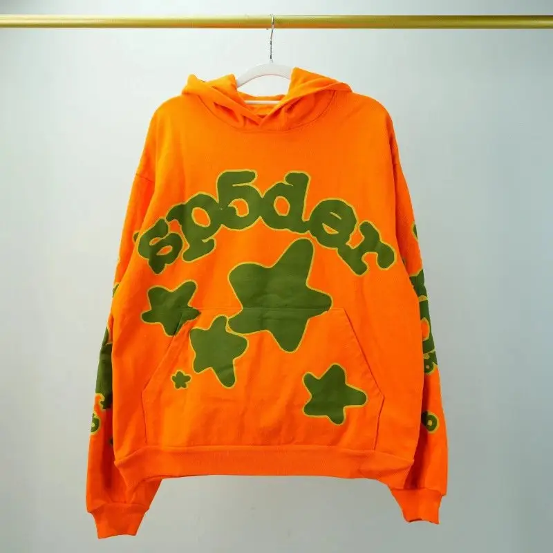 Sp5der Blue Hoodie — Orange Star colorway — USFans Spreadsheet photo